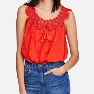 Free People Bright Roxy Peasant Top